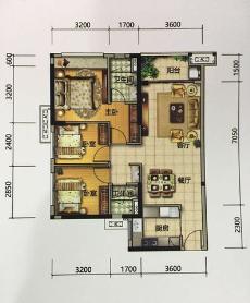 佛山美的花湾城3座01、02单元4座01、02、04单元90.00㎡
